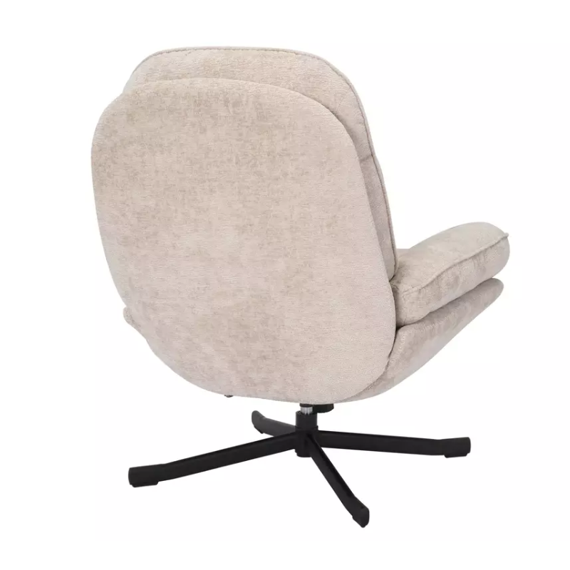 Fauteuil pivotant NALAK beige : Confort absolu sans accoudoirs