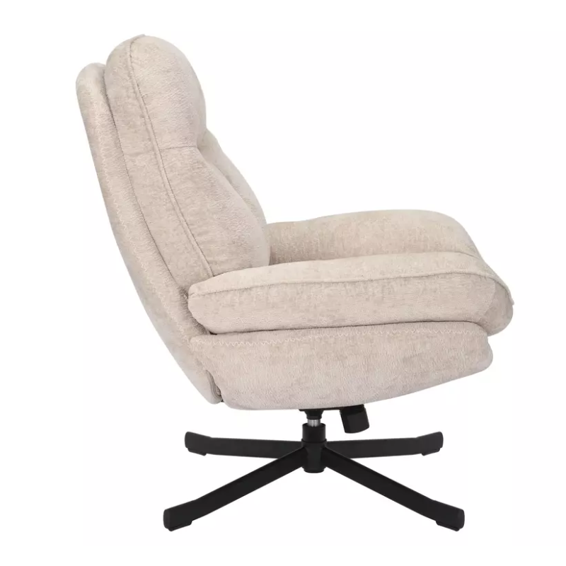 Fauteuil pivotant NALAK beige : Confort absolu sans accoudoirs
