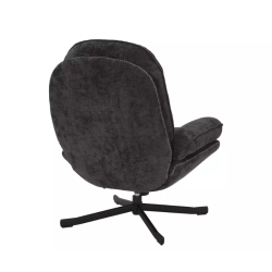 Fauteuil pivotant NALAK noir : Tendance et confort au quotidien