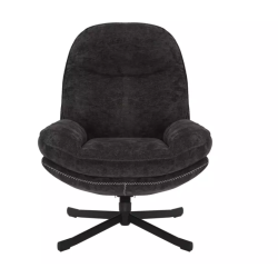 Fauteuil pivotant NALAK noir : Tendance et confort au quotidien