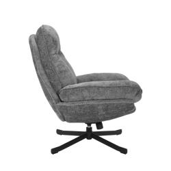 Fauteuil NALAK gris : Design moderne et rembourrage confortable