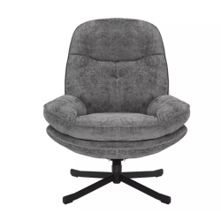 Fauteuil NALAK gris : Design moderne et rembourrage confortable