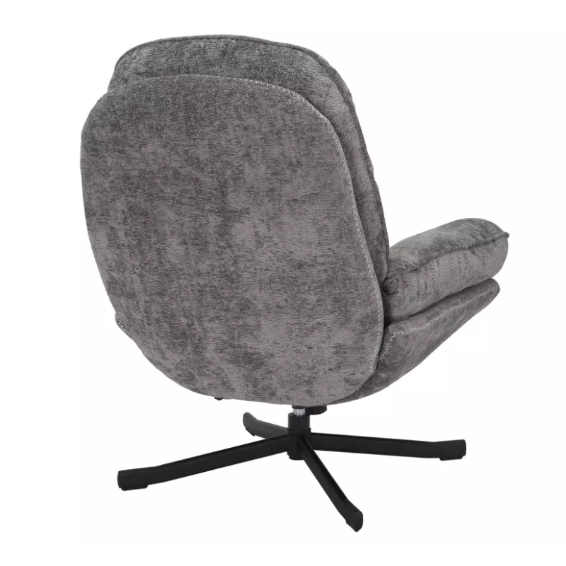 Fauteuil NALAK gris : Design moderne et rembourrage confortable