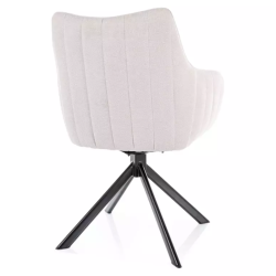 Chaise pivotante beige clair NOPE 2 - Confort et style à 180°