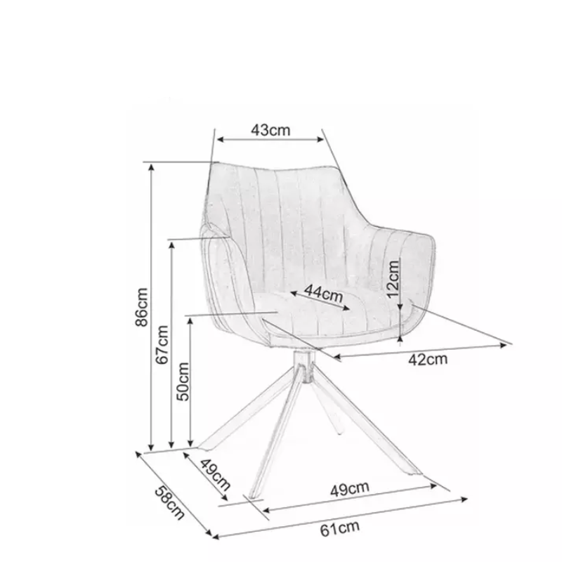 Chaise pivotante beige clair NOPE 2 - Confort et style à 180°