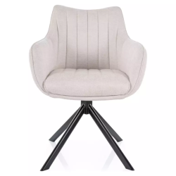Chaise pivotante beige clair NOPE 2 - Confort et style à 180°