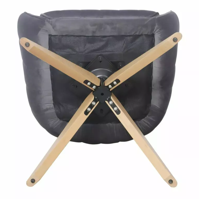 Chaise pivotante en tissu gris NOPE 2 - Design chaleureux et pratique