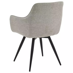 Chaise pivotante grise LOUP - Fonction retour automatique à 180°