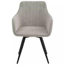 Chaise pivotante grise LOUP - Fonction retour automatique à 180°