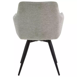 Chaise pivotante grise LOUP - Fonction retour automatique à 180°