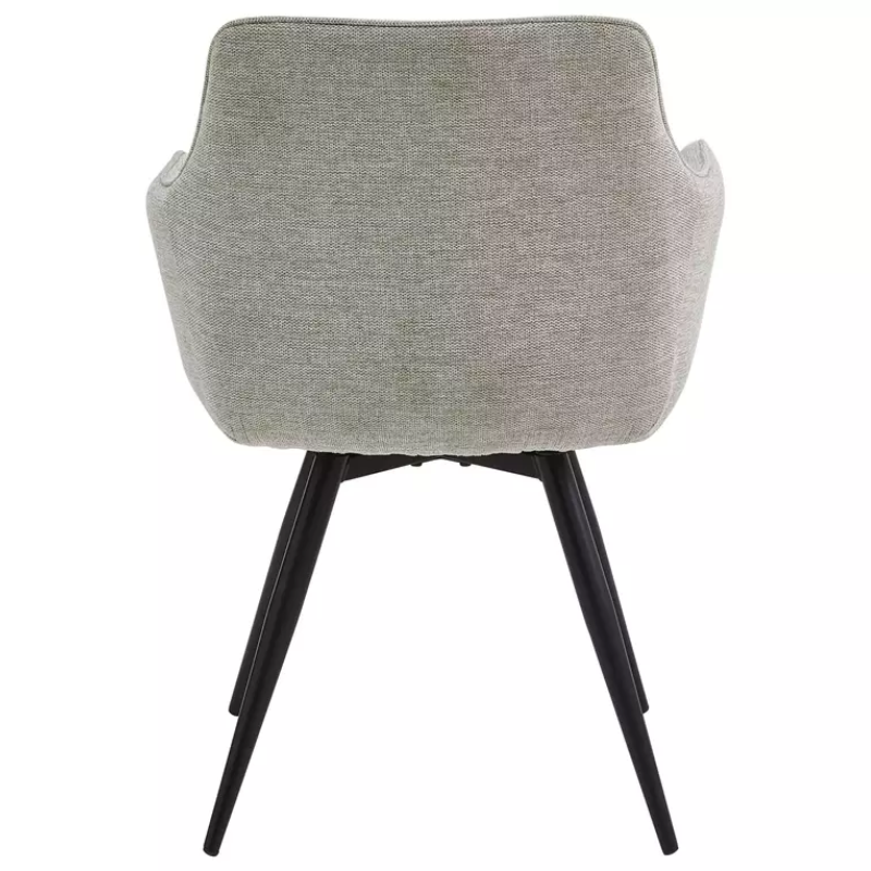 Chaise pivotante grise LOUP - Fonction retour automatique à 180°