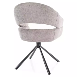 Chaise design gris MASEE - Accoudoirs et confort absolu