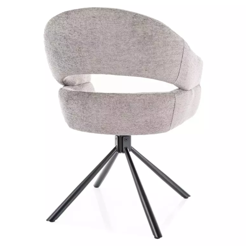 Chaise design gris MASEE - Accoudoirs et confort absolu