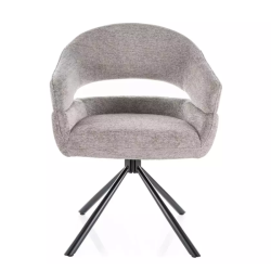 Chaise design gris MASEE - Accoudoirs et confort absolu