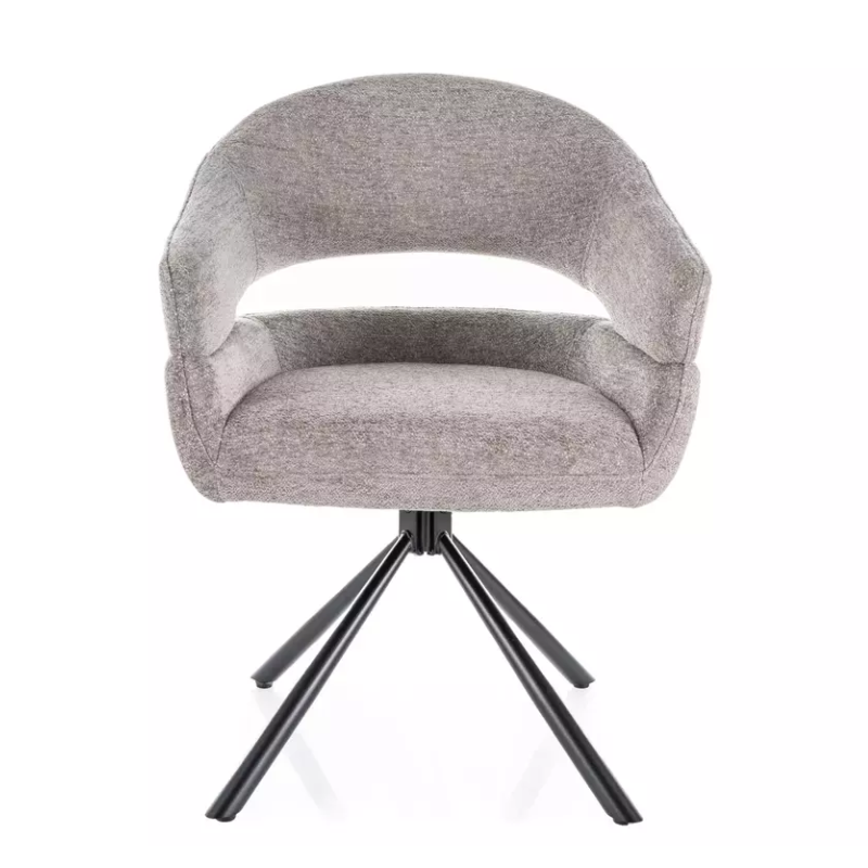 Chaise design gris MASEE - Accoudoirs et confort absolu
