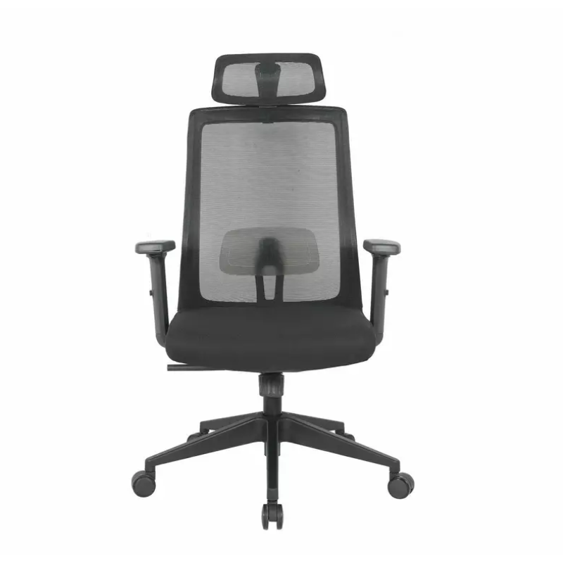 Chaise de bureau pivotante ergonomique noire LORESE design moderne
