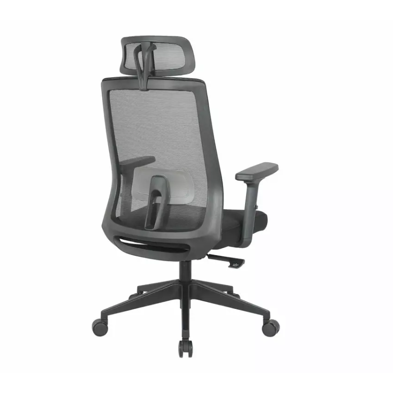 Chaise de bureau pivotante ergonomique noire LORESE design moderne