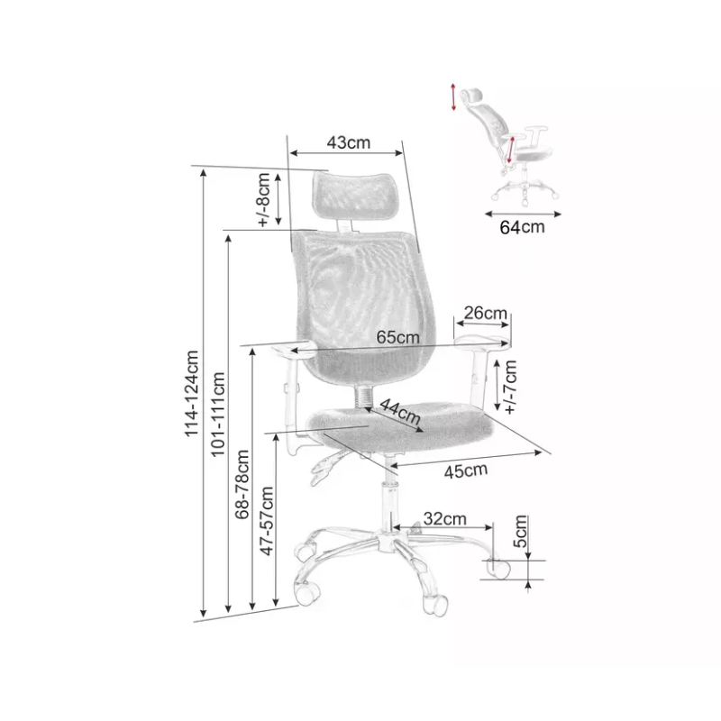 Chaise de bureau ergonomique noire LORES - Élégance et pieds argentés