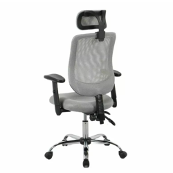 Chaise de bureau ergonomique grise LORES - Pivotante et contemporaine