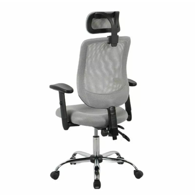 Chaise de bureau ergonomique grise LORES - Pivotante et contemporaine