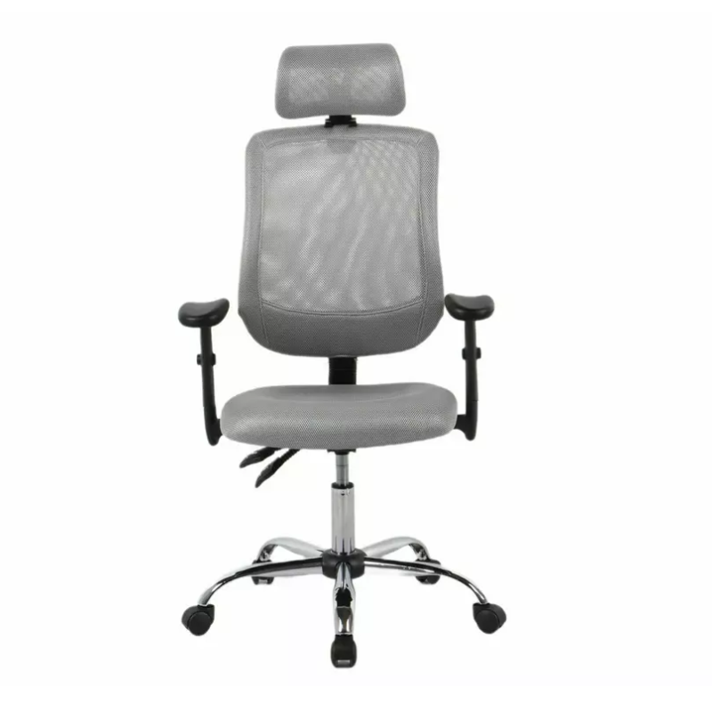 Chaise de bureau ergonomique grise LORES - Pivotante et contemporaine