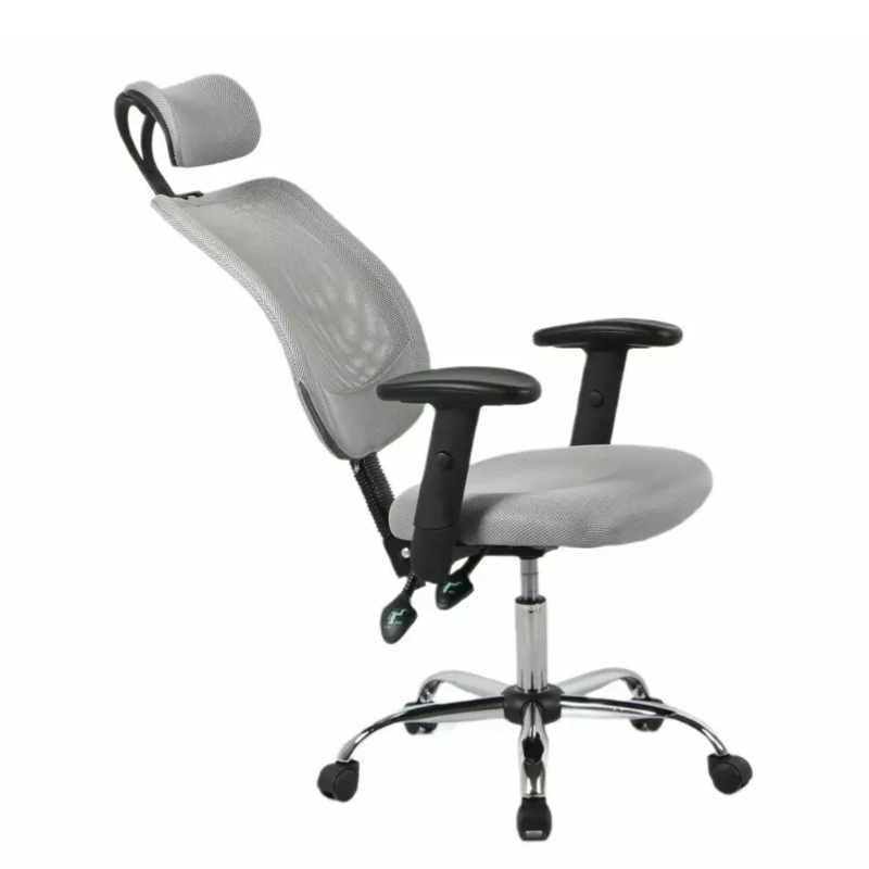 Chaise de bureau ergonomique grise LORES - Pivotante et contemporaine
