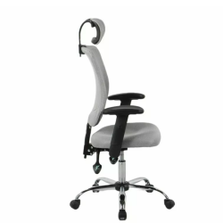 Chaise de bureau ergonomique grise LORES - Pivotante et contemporaine