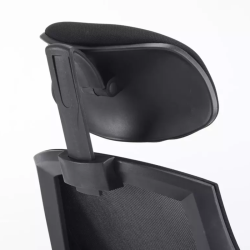 Chaise de bureau ergonomique noire LORES - Accoudoirs et réglagles
