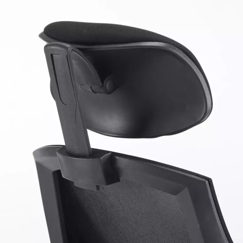 Chaise de bureau ergonomique noire LORES - Accoudoirs et réglagles