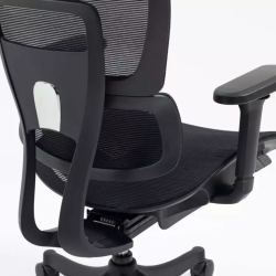 Chaise de bureau noire LORES3 - Accoudoirs 4D et ergonomie avancée