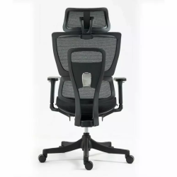 Chaise de bureau noire LORES3 - Accoudoirs 4D et ergonomie avancée