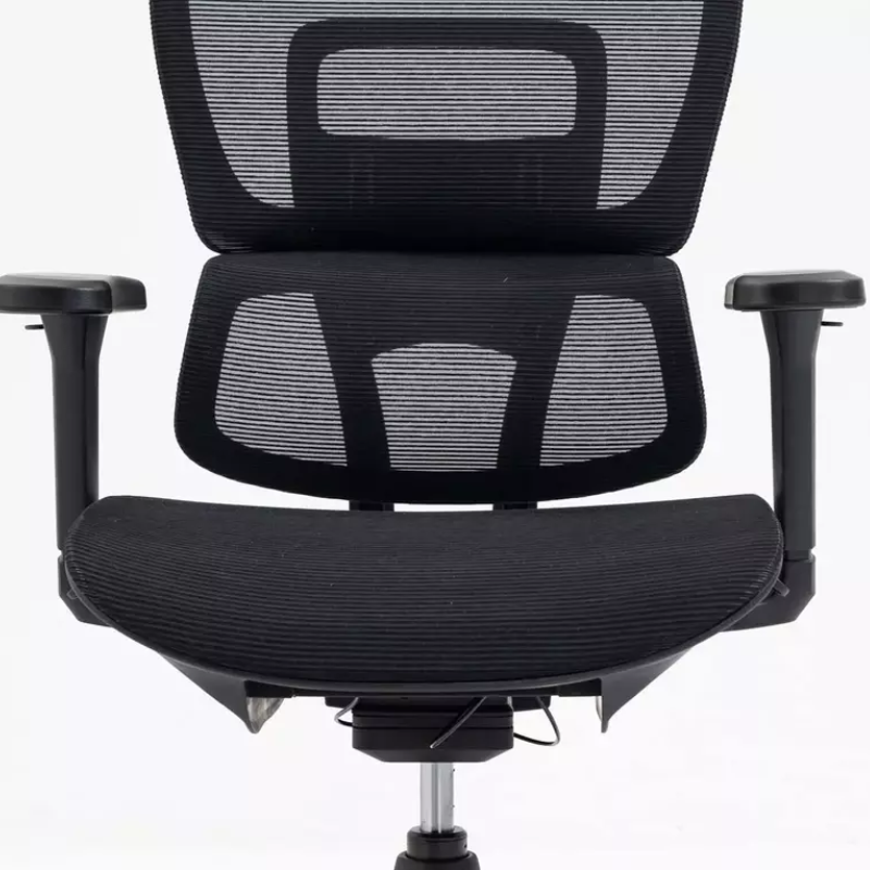 Chaise de bureau noire LORES3 - Accoudoirs 4D et ergonomie avancée