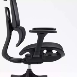 Chaise de bureau noire LORES3 - Accoudoirs 4D et ergonomie avancée