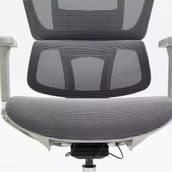 Chaise de bureau haut de gamme grise LORES2 - Design et confort absolu