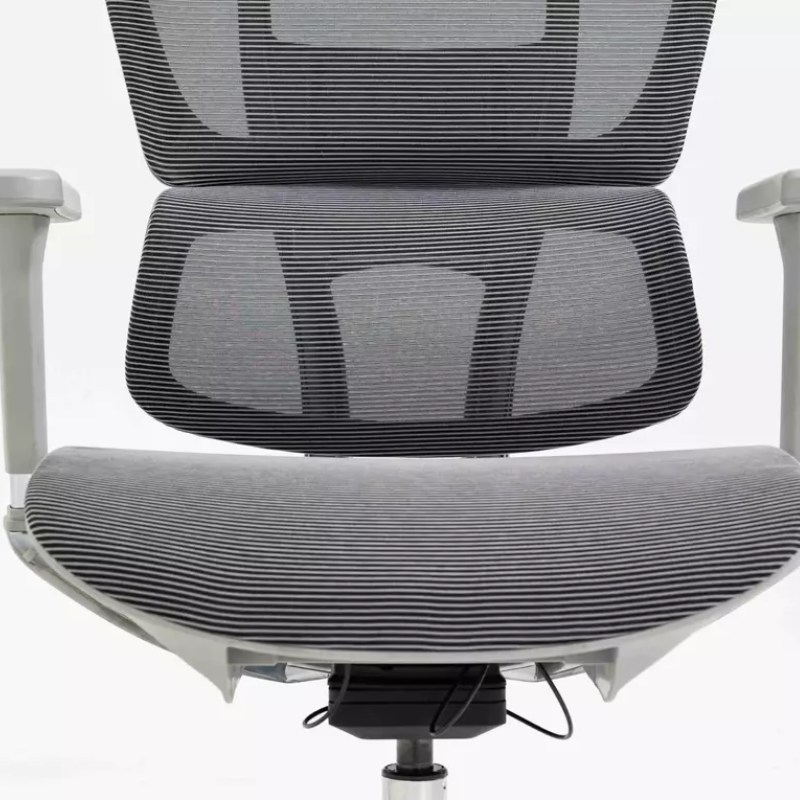 Chaise de bureau haut de gamme grise LORES2 - Design et confort absolu