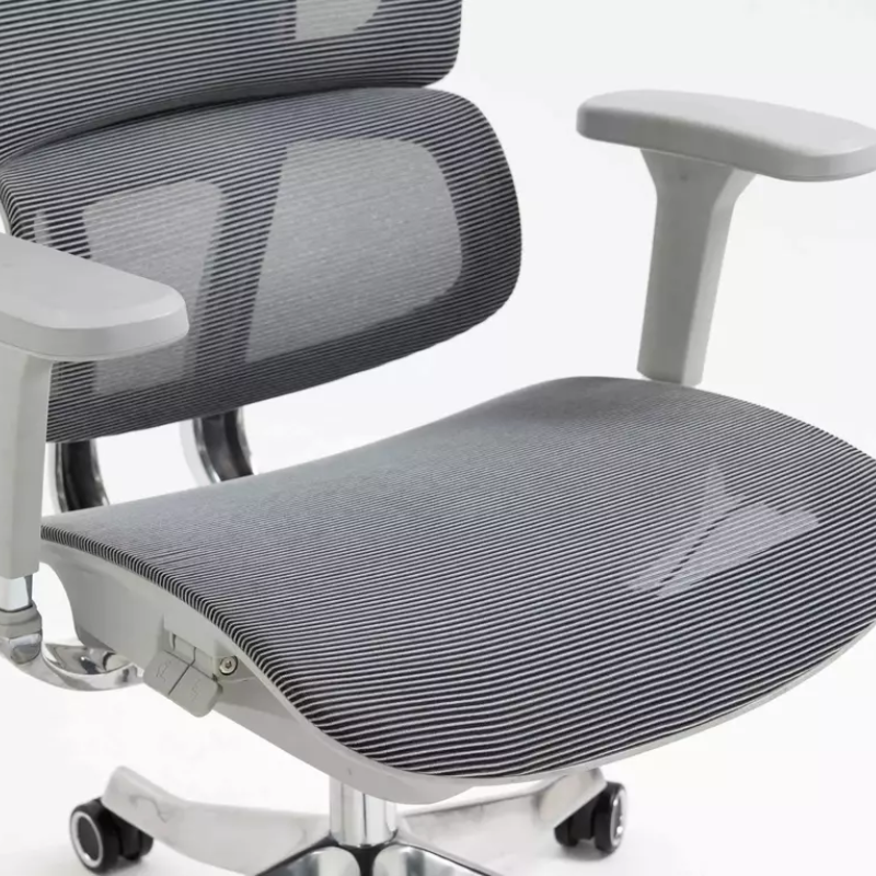 Chaise de bureau haut de gamme grise LORES2 - Design et confort absolu