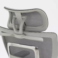 Chaise de bureau haut de gamme grise LORES2 - Design et confort absolu