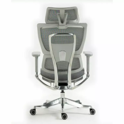 Chaise de bureau haut de gamme grise LORES2 - Design et confort absolu