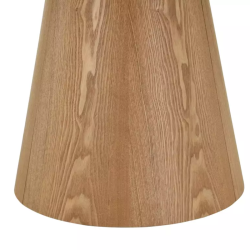 Table ronde extensible NOYT 120 cm chêne naturel avec pied chêne