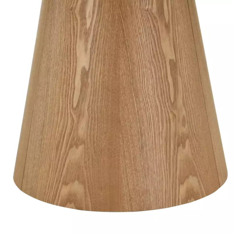Table ronde extensible NOYT 120 cm chêne naturel avec pied chêne