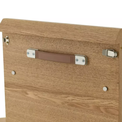 Table ronde extensible NOYT 120 cm chêne naturel avec pied chêne