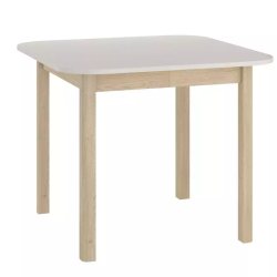 Table carrée extensible cachemire et chêne clair 6 personnes LORENZAZ4