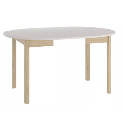 Table repas extensible ronde cachemire bois clair 8 places LORENZAZ5