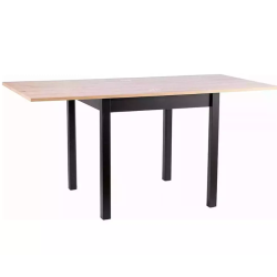 Table repas extensible bois clair et noir 6 personnes ZAPHYRIZ1