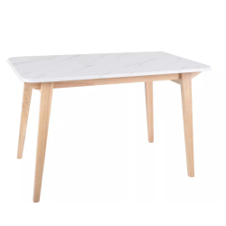 Table repas rectangulaire 6 pers style nordique bois clair VINTERIAZ