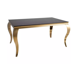 Table design noire et dorée 150 cm 8 personnes ultra chic REGALISZ