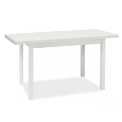 Table rectangulaire blanche mate 120 x 68 cm pour 6 convives VELMAZ