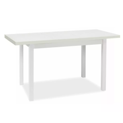 Table à manger extensible 90/125 cm blanc mat VELMAZ2