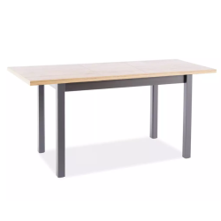 Table à manger extensible 90/125 cm bois noir VELMAZ4