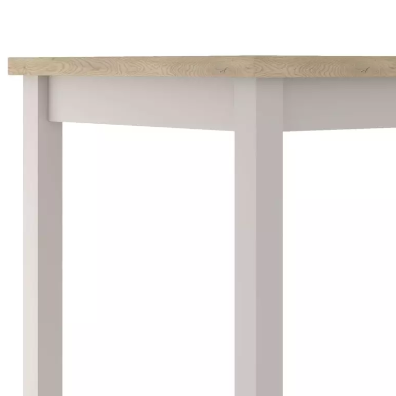 Table rectangulaire compacte 100x60 cm chêne et cachemire 4 places - VELMAZ5